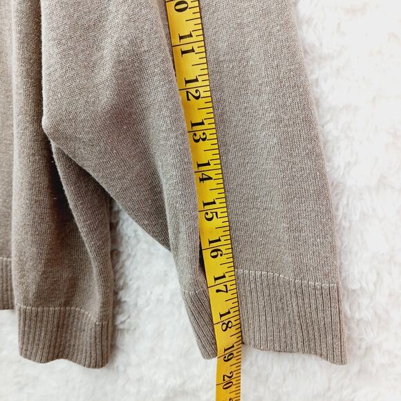 Sweater Cardigan Open 3X Oatmeal Beige Minimalist Quiet Luxury Capsule Soft Girl - Picture 6 of 9